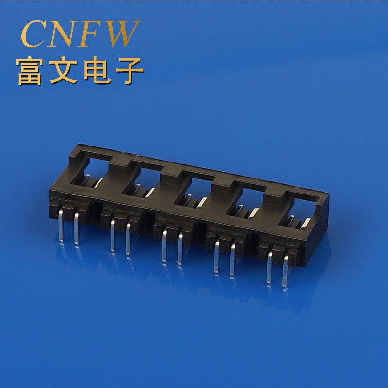 LED杜邦2.54帶扣五連體黑色針座板端連接器?