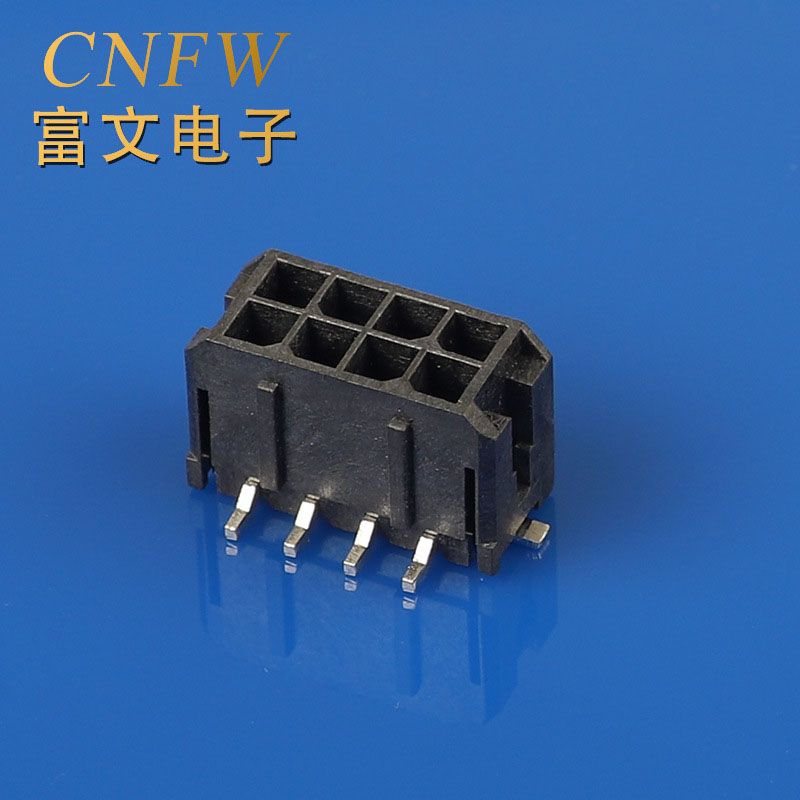 MX3.0連接器雙排立貼加蓋編帶 黑料LCP